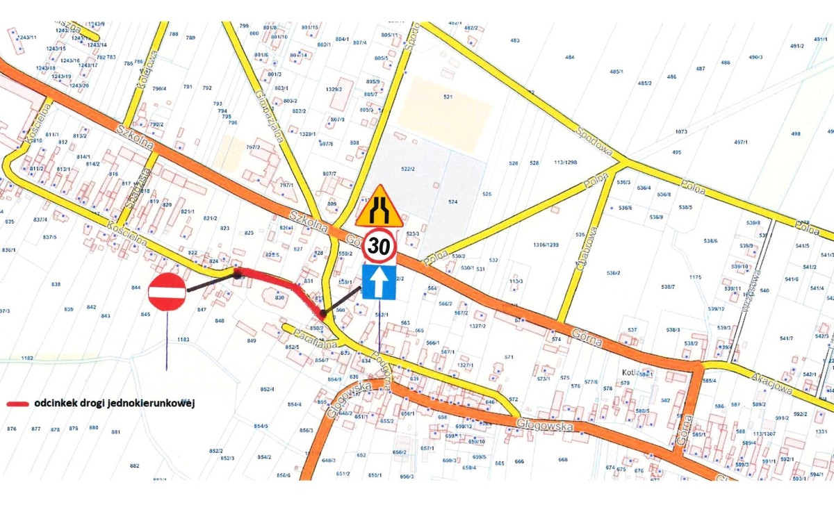 Zmiana organizacji ruchu przy ulicy Kościelnej w Kotli
