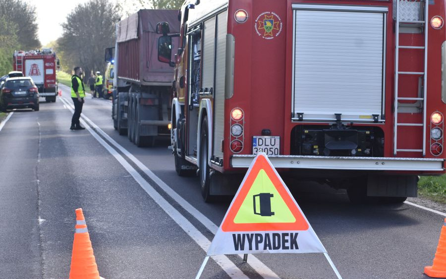 Wypadek kierowcy bmw na trasie ekspresowej pod Gaworzycami