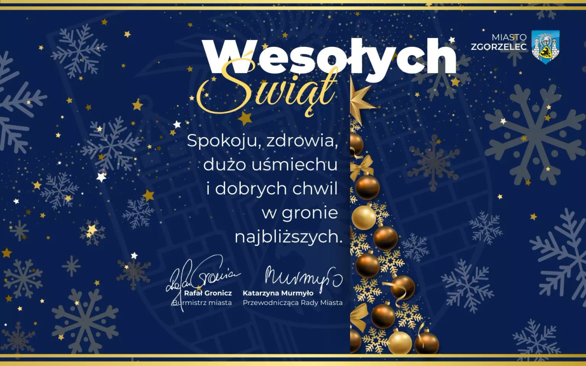 Świąteczne życzenia dla mieszkańców od władz Zgorzelca