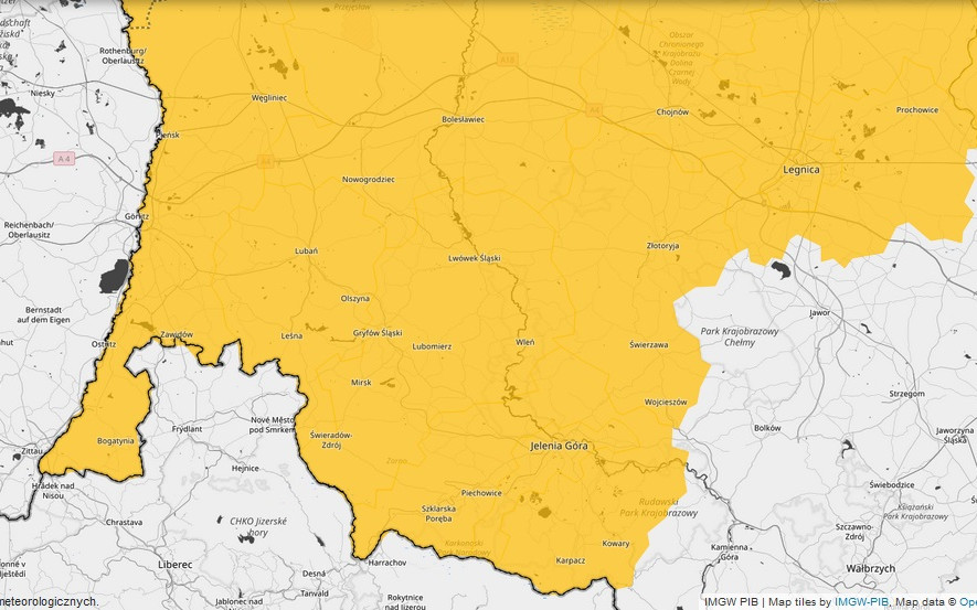 IMGW wydało ostrzeżenia dla części Dolnego Ślaska. Będzie mgliście!