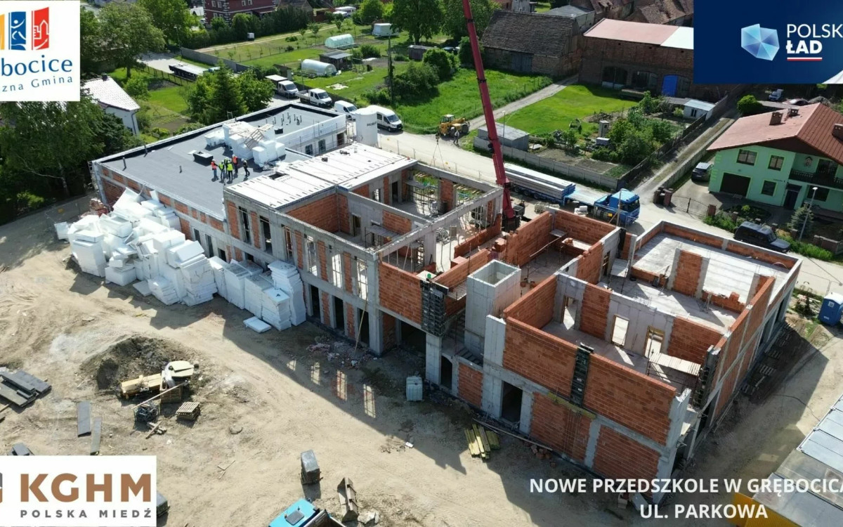 Nowe przedszkole w Grębocicach rośnie w oczach