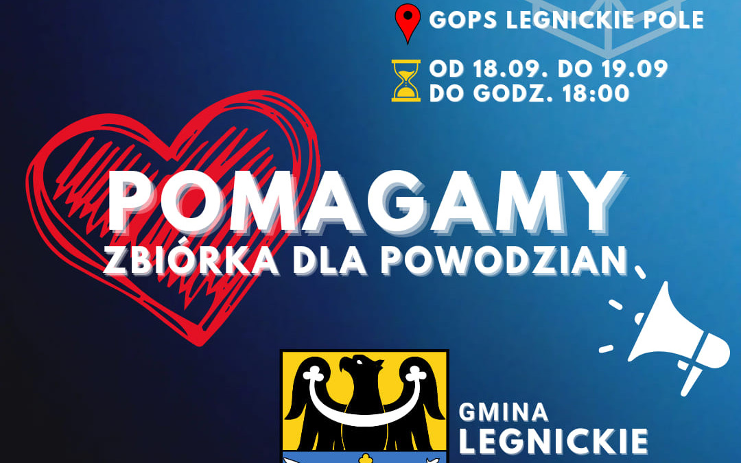 Gmina Legnickie Pole rusza ze zbiórka darów dla powodzian