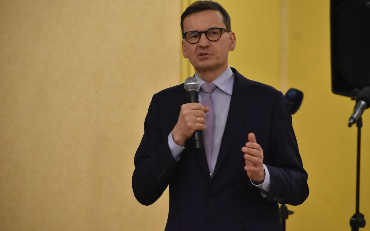Były premier Mateusz Morawiecki spotkał się z mieszkańcami w Lubinie