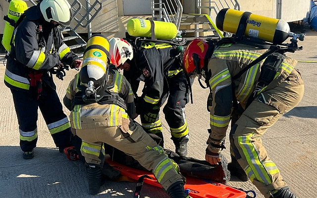 Pożar pompowni przy głogowskiej hucie. Służby sprawdzały swoje przygotowanie