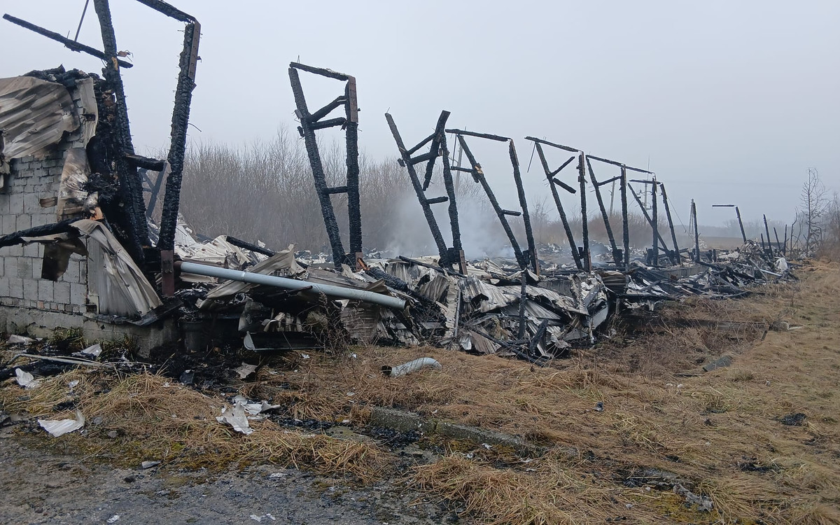 Groźny pożar budynku po dawnym kurniku w gminie Ścinawa