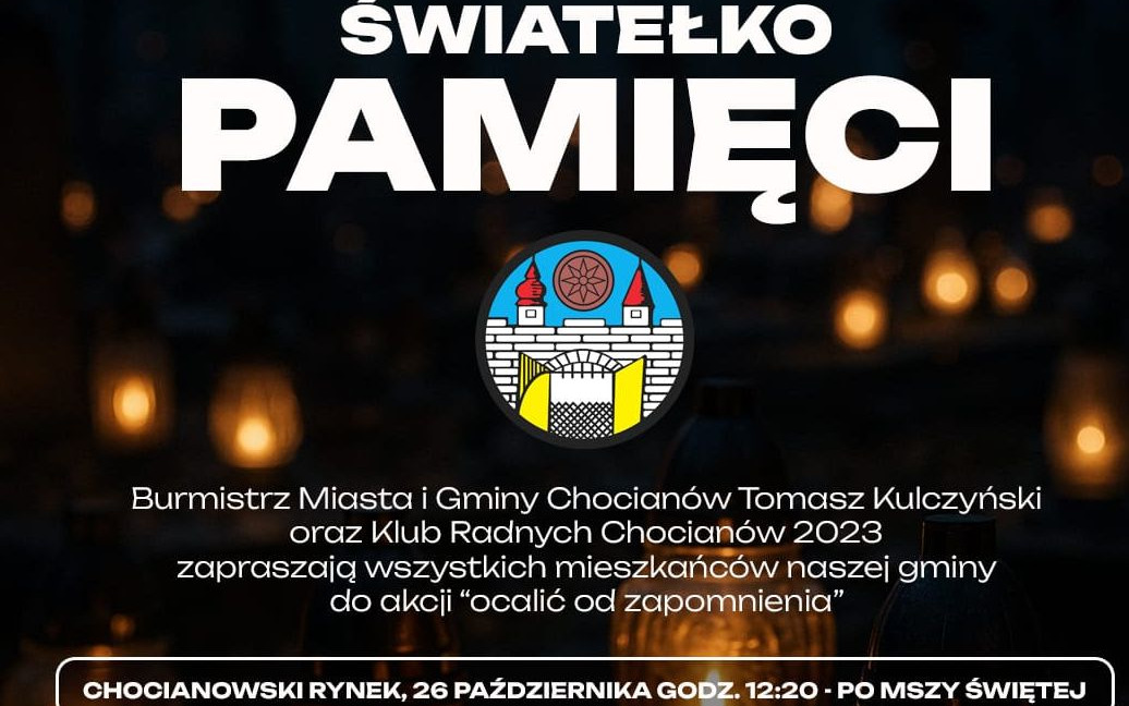 W niedzielę w rynku w Chocianowie zapłonie Światełko Pamięci