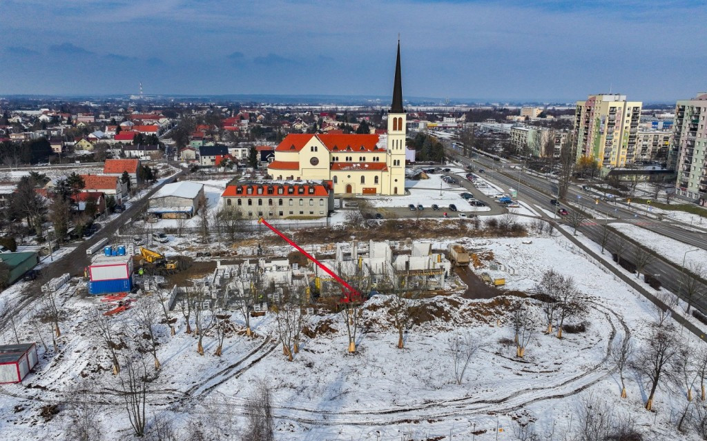 Postęp prac przy budowie nowego żłobka na legnickich Piekarach