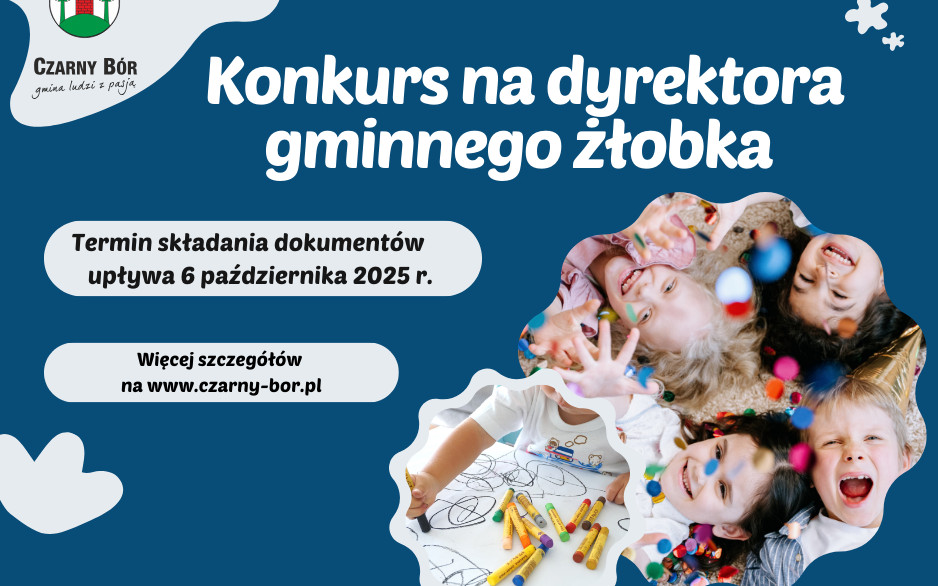 W Gminie Czarny Bór poszukują dyrektora żłobka. Aplikować można do 6 października