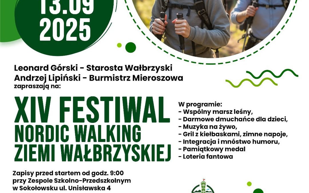 XIV Festiwal Nordic Walking Ziemi Wałbrzyskiej w Sokołowsku