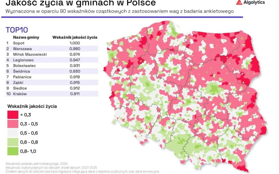 Świdnica i Bolesławiec w czołówce rankingu jakości życia. Zaskakujące wyniki